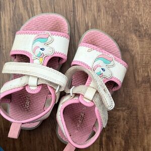 Carter's Pink and Cream Unicorn Sandals